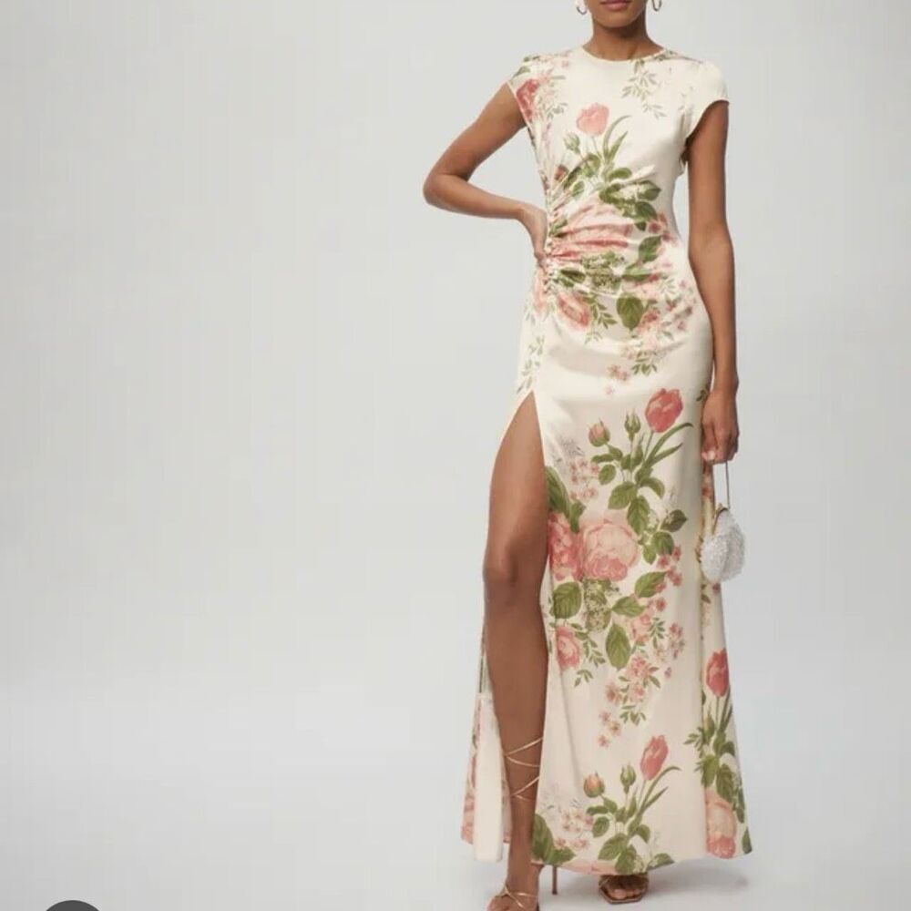 Reformation Birch Silk Dress Olivia Size 4